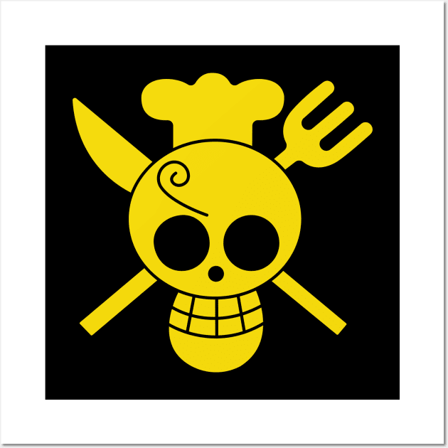 Sanji Jolly Roger 1 Wall Art by onepiecechibiproject